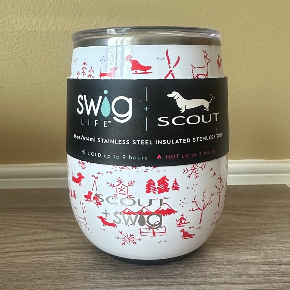 Swig + Scout White and Red Insulated Mug